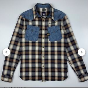 EUC Men's G-star CO Cowboy Western Shirt Size S (L On Tag But Fits Very Small)